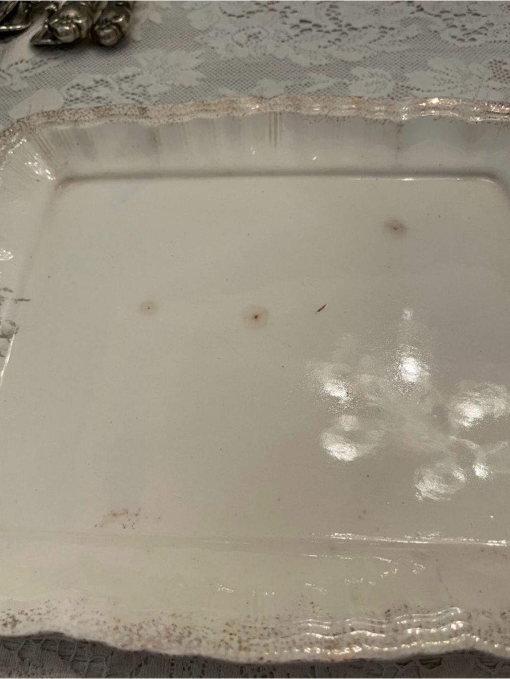 Antique Austrian Porcelain Floral Covered Dish Tray Cottagecore Decor - Picture 6 of 12